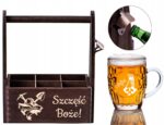 NOSIDŁO NA PIWO + KUFEL Z GRAWEREM BARBÓRKA ŚWIĘTA