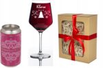 Kieliszek do wina z grawerem skarpetki w puszce prezent dla niej Święta