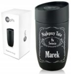 Kubek termiczny czarny 400ml z grawerem