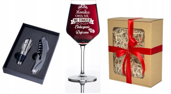 Kieliszek do wina z grawerem akcesoria do wina prezent dla niej Walentynki