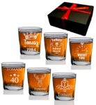 SZKLANKI DO WHISKY Z GRAWEREM 6 SZTUK PREZENT URODZINY EMERYTURA ŚWIADEK