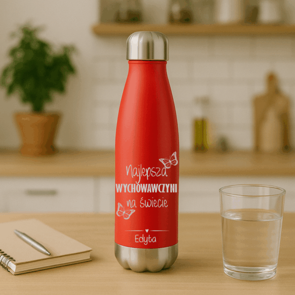 KUBEK BUTELKA TERMICZNY Z GRAWEREM PERSONALIZOWANY dla Nauczyciela