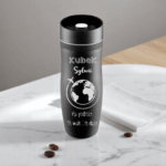 Kubek termiczny czarny 350 ml z grawerem