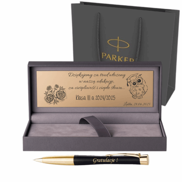 DŁUGOPIS PARKER URBAN MUTED BLACK GT Z GRAWEREM PODZIĘKOWANIE DLA LEKARZA