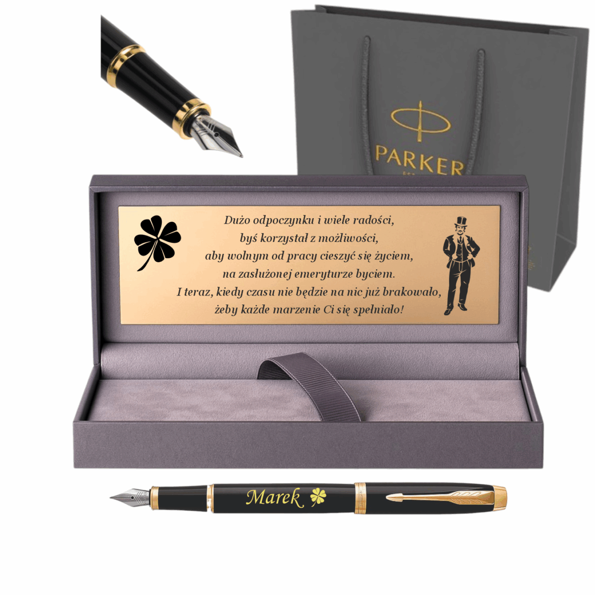Piór Parker IM GT z grawerem