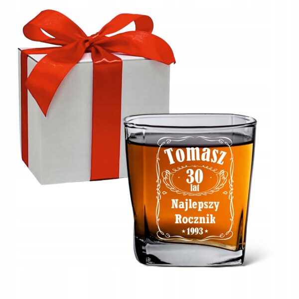 SZKLANKA DO WHISKY Z GRAWEREM PREZENT DLA NIEGO URODZINY DLA ŚWIADKA ŚLUB