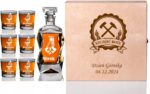 SKRZYNKA KARAFKA SZKLANKI DO WHISKY GRAWER DZIEŃ GÓRNIKA ŚWIĘTA BARBÓRKA