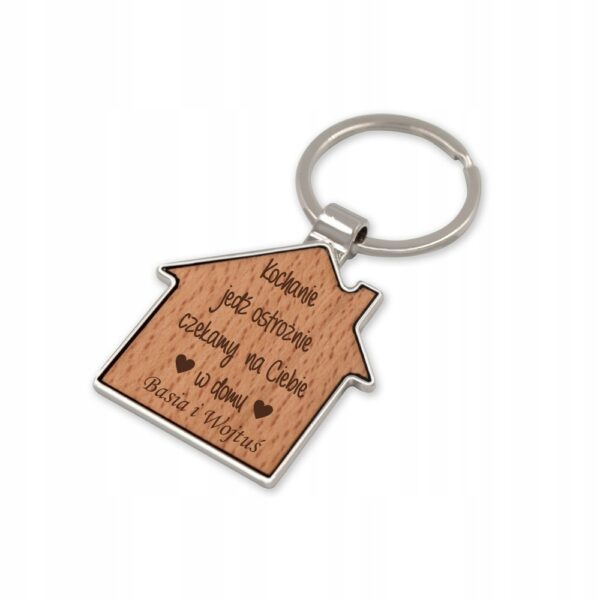 BRELOK dom z grawerem PRZEPROWADZKA PREZENT