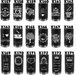 czarna butelka z grawerem