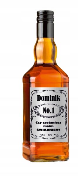 ETYKIETA NAKLEJKA NA BUTELKĘ DLA ŚWIADKA ŚLUB