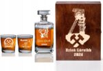 SKRZYNKA KARAFKA SZKLANKI DO WHISKY GRAWER DZIEŃ GÓRNIKA ŚWIĘTA BARBÓRKA