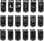 czarna butelka z grawerem