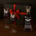 KARAFKA DO WINA KIELISZKI Z GRAWEREM PREZENT ŚLUB ROCZNICA PREZENT URODZINY