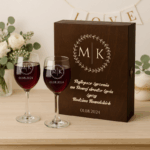 SKRZYNKA NA WINO KIELISZKI Z GRAWEREM ŚLUB PREZENT