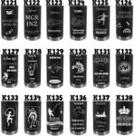 czarna butelka z grawerem