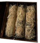 skrzynka na 3 wina brązowa z grawerem