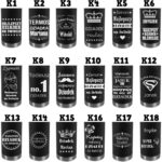 czarna butelka z grawerem