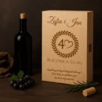 SKRZYNKA NA 2 WINA Z GRAWEREM ŚLUB URODZINY