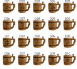 Kufel drewniany z grawerem