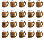 Kufel drewniany z grawerem