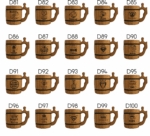 Kufel drewniany z grawerem