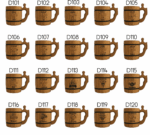 Kufel drewniany z grawerem