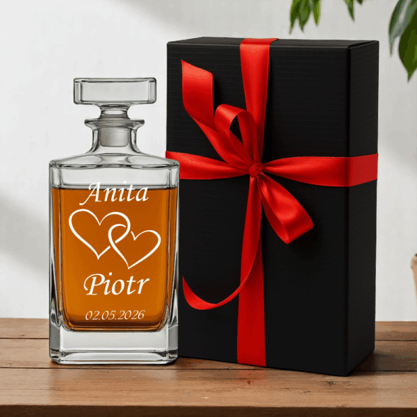 Karafka do Whisky z Grawerem, Prezent na Ślub