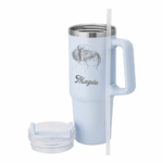 Kubek Termiczny błękitny 880 ml z grawerem + słomka 1-Photoroom