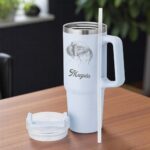 Kubek Termiczny błękitny 880 ml z grawerem + słomka 1-Photoroom