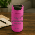 Kubek Termiczny 400 ml różowy dla Nauczyciela