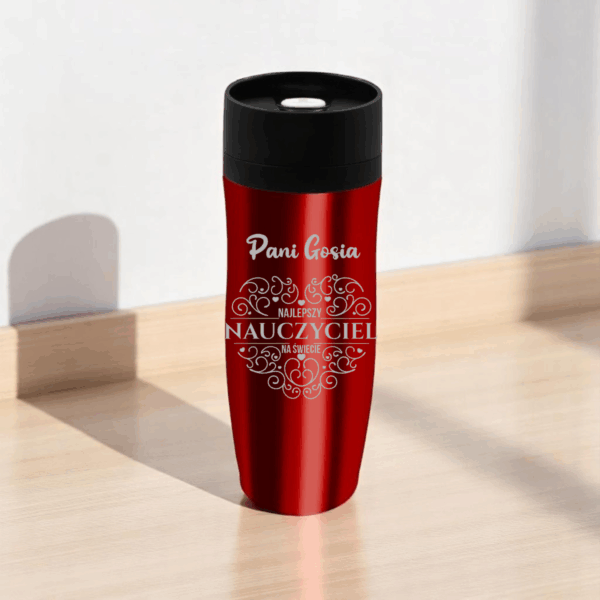 Kubek Termiczny czerwony 350 ml Dla Nauczyciela