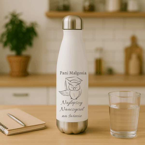KUBEK BUTELKA TERMICZNY Z GRAWEREM PERSONALIZOWANY dla Nauczyciela