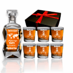 Karafka łamana do whisky 6 szklanek z grawerem na dzień ojca