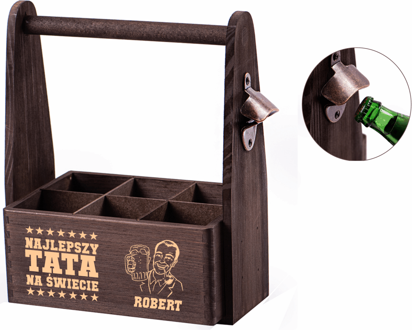 Nosidło na 6 piw z grawerem na Dzień Ojca 1