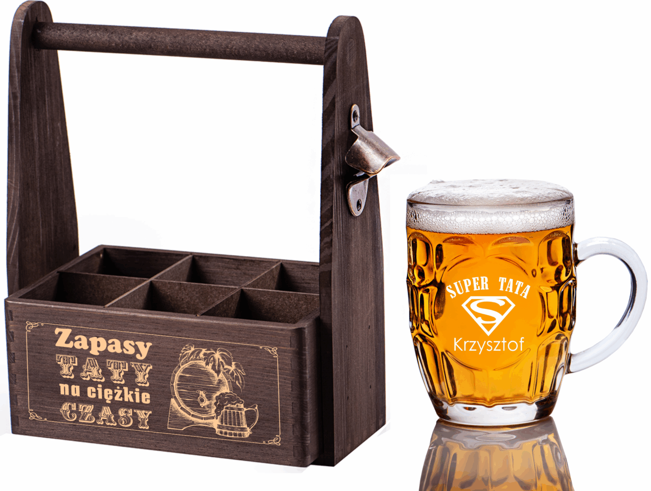 Nosidło na 6 piw z grawerem na Dzień Ojca 3