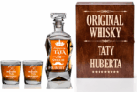 SKRZYNKA KARAFKA SZKLANKI DO WHISKY Z GRAWEREM DLA TATY NA DZIEŃ OJCA