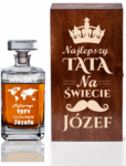 SKRZYNKA KARAFKA DO WHISKY Z GRAWEREM PREZENT NA DZIEŃ OJCA