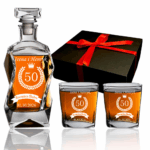 Karafka i 2 szklanki z grawerem w pudełku Prezentowym Rocznica Ślubu