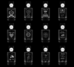 Karafka 4 szklanki kwadrat Rocznica