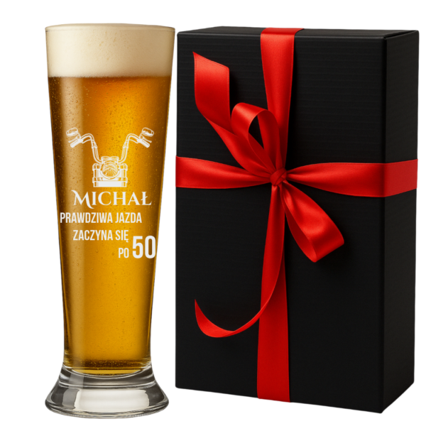 Szklanka do piwa z grawerem 370 ml