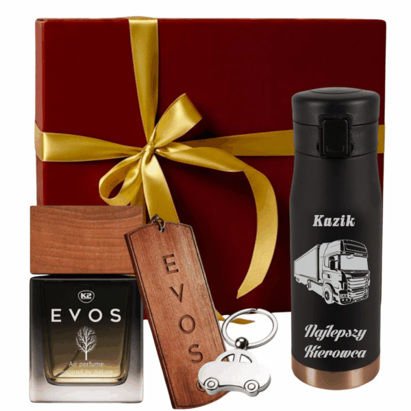 Kubek Termiczny z GRAWEREM Perfumy Brelok Zawieszka ZESTAW PREZENTOWY