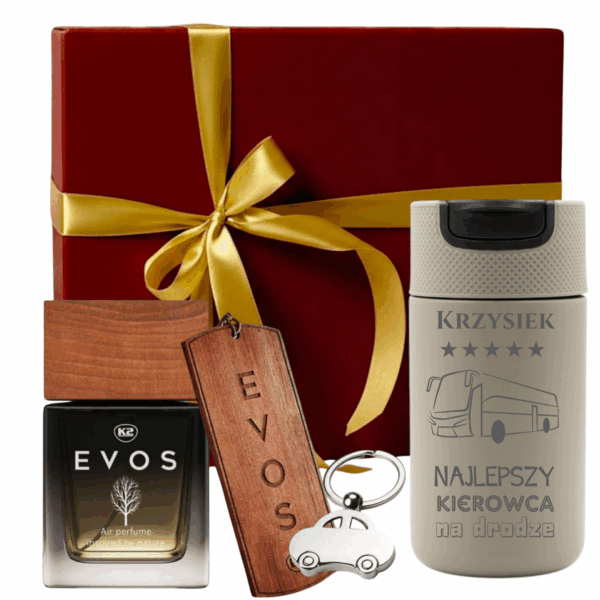 Kubek Termiczny z GRAWEREM Perfumy Brelok Zawieszka ZESTAW PREZENTOWY