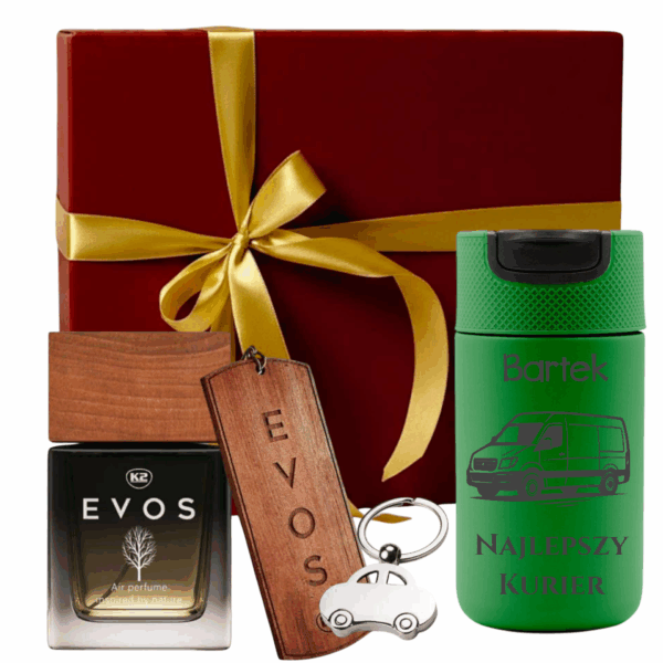 Kubek Termiczny z GRAWEREM Perfumy Brelok Zawieszka ZESTAW PREZENTOWY