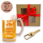 Kufel do Piwa otwieracz z grawerem Prezent dla niego Urodziny Emerytura Walentynki